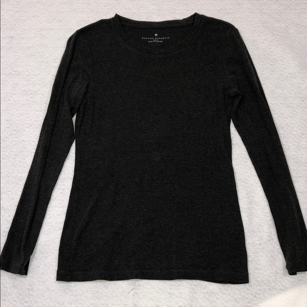 Banana Republic Charcoal Long Sleeve Top (T1)